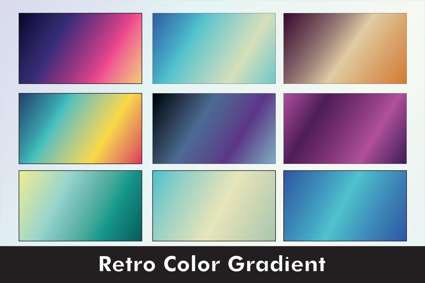 Retro Colorful Gradient Background vector