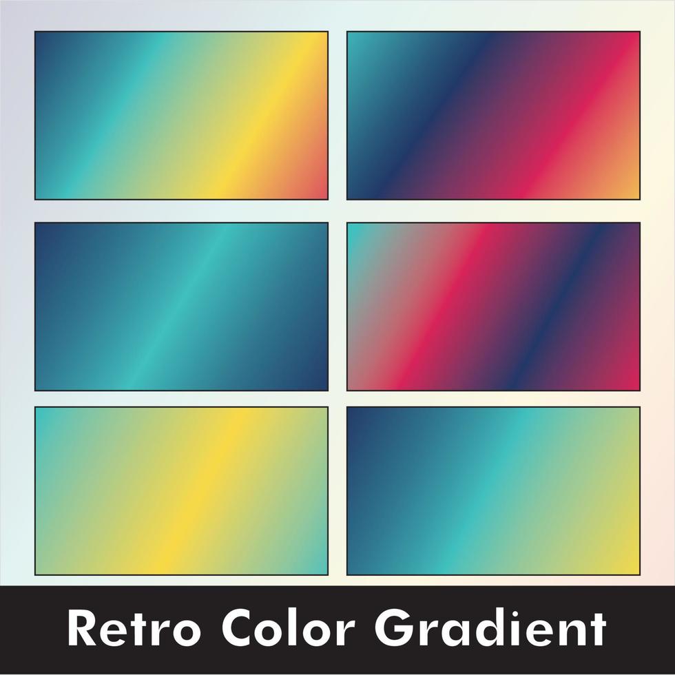 Retro Colorful Gradient Background vector