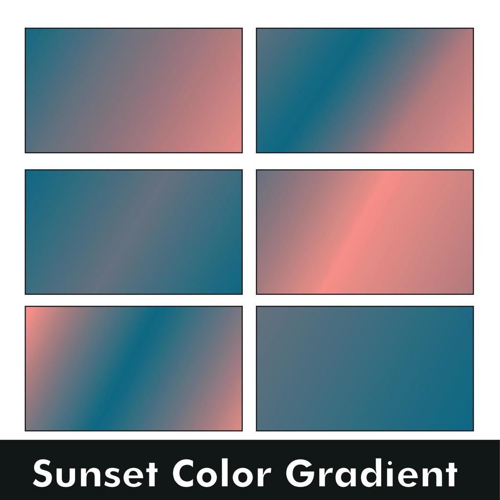 diseño de paleta de degradado de color al atardecer vector