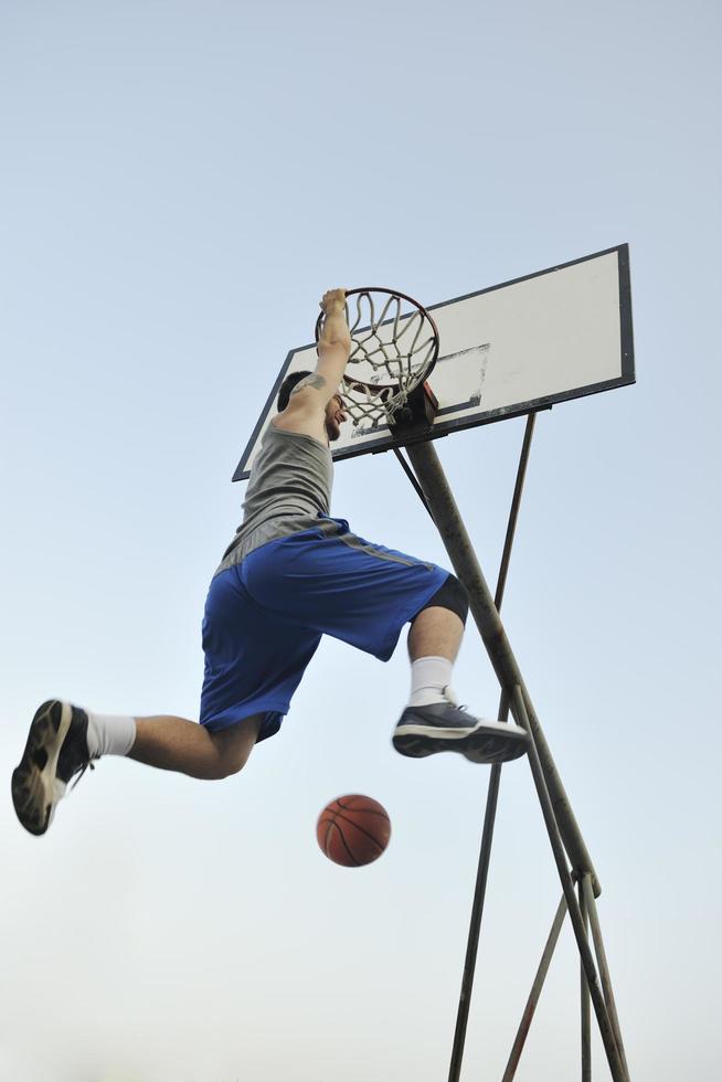 vista del jugador de baloncesto foto