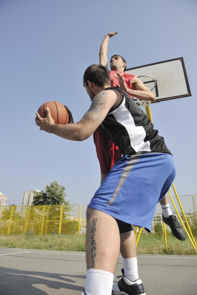 streetball  game at early morning photo