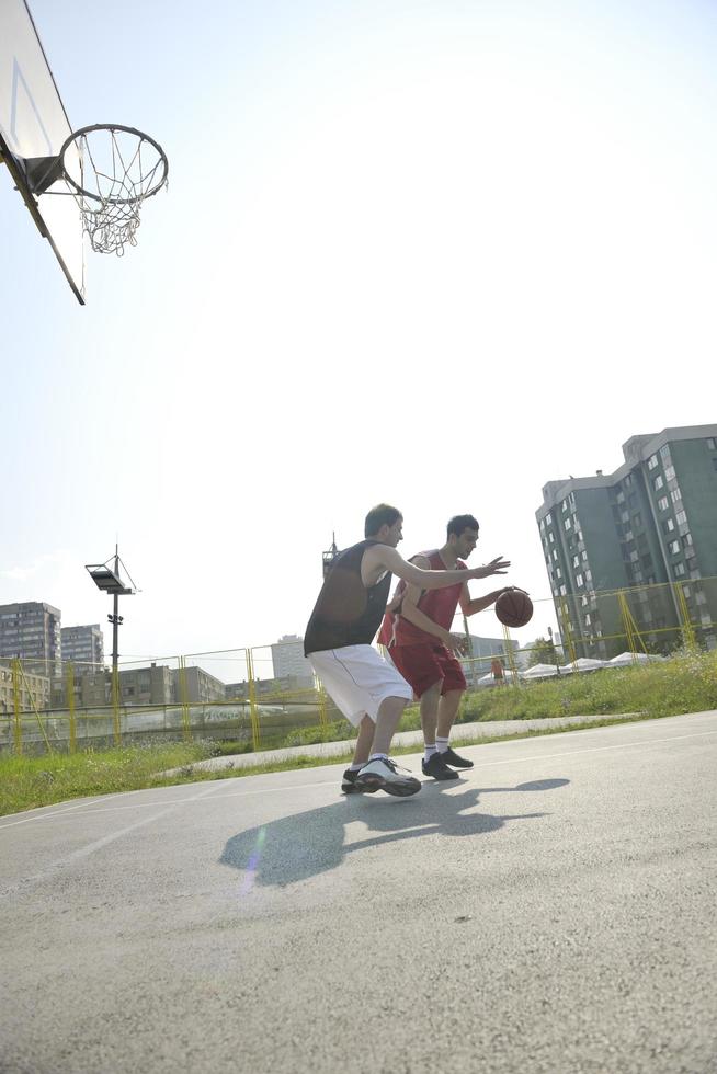 streetball  game at early morning photo