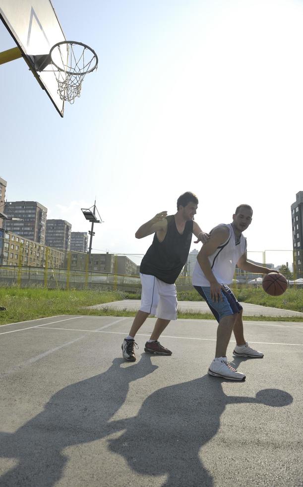 streetball  game at early morning photo