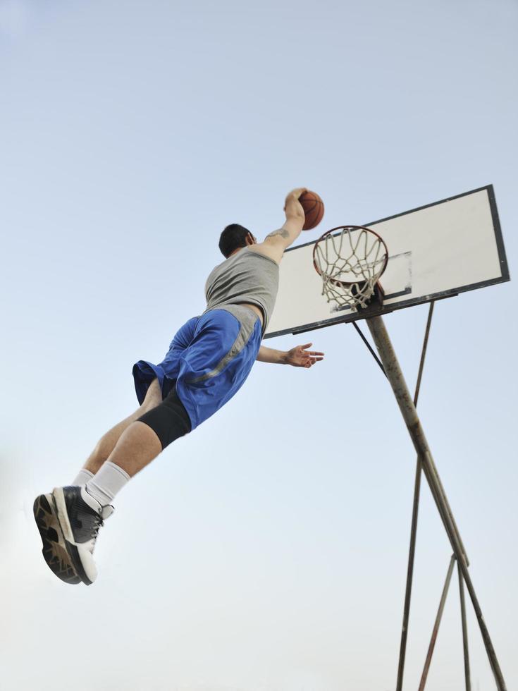 vista del jugador de baloncesto foto