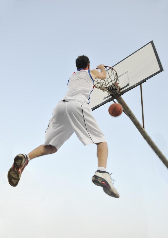 vista del jugador de baloncesto foto