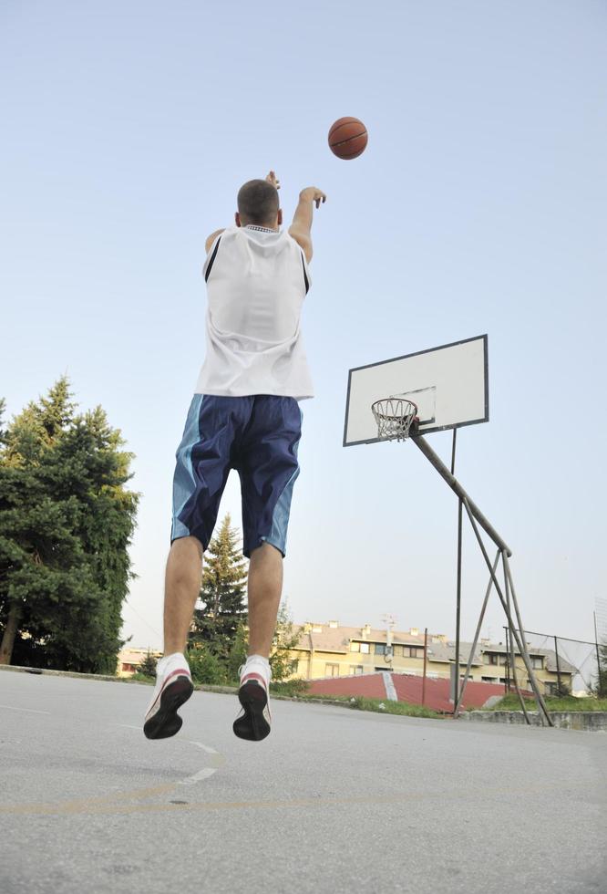 vista del jugador de baloncesto foto