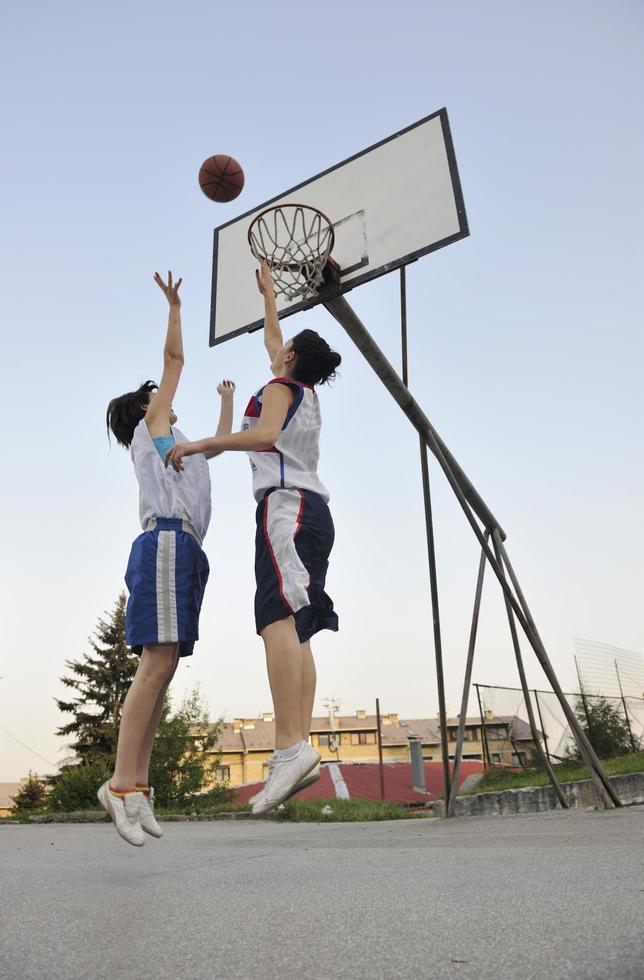 vista del jugador de baloncesto foto