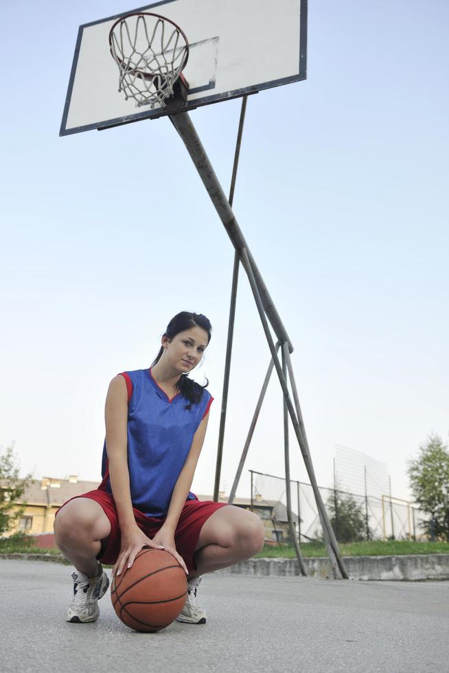 vista del jugador de baloncesto foto