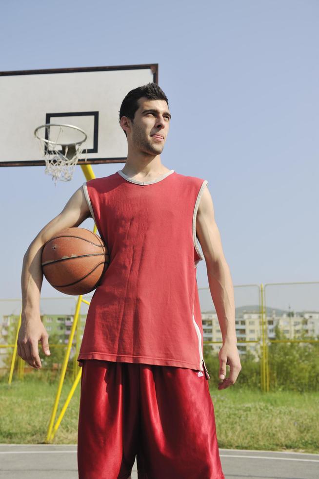 vista del jugador de baloncesto foto