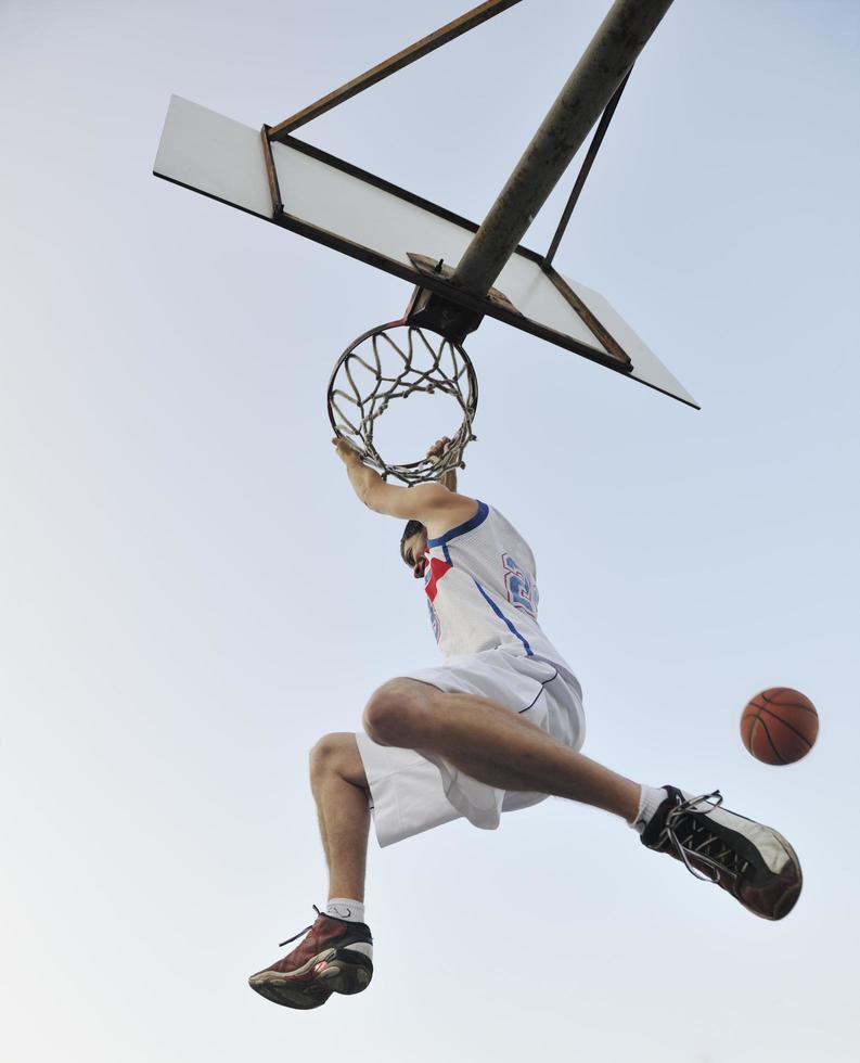 vista del jugador de baloncesto foto