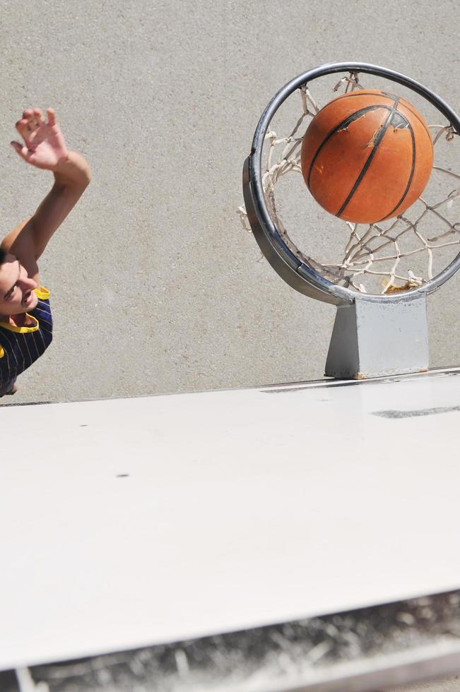 Street basketball view photo