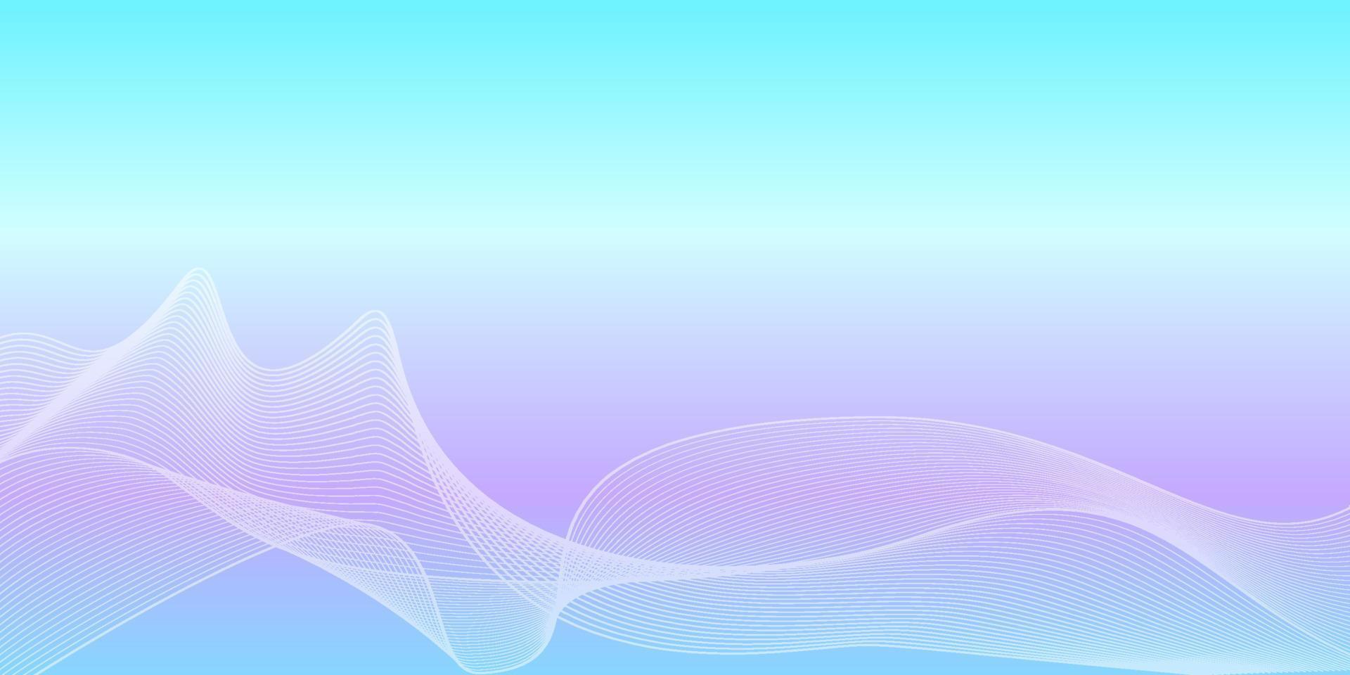 Holographic neon abstract background in blue pink green soft pastel colors with dynamic waves. vector