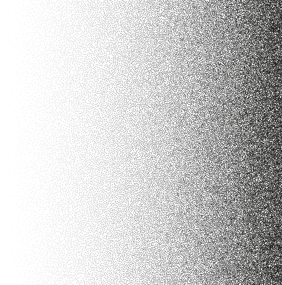 Noise gradient texture grain dot stipple vector background black pattern. Grunge fade dot noise gradient spray