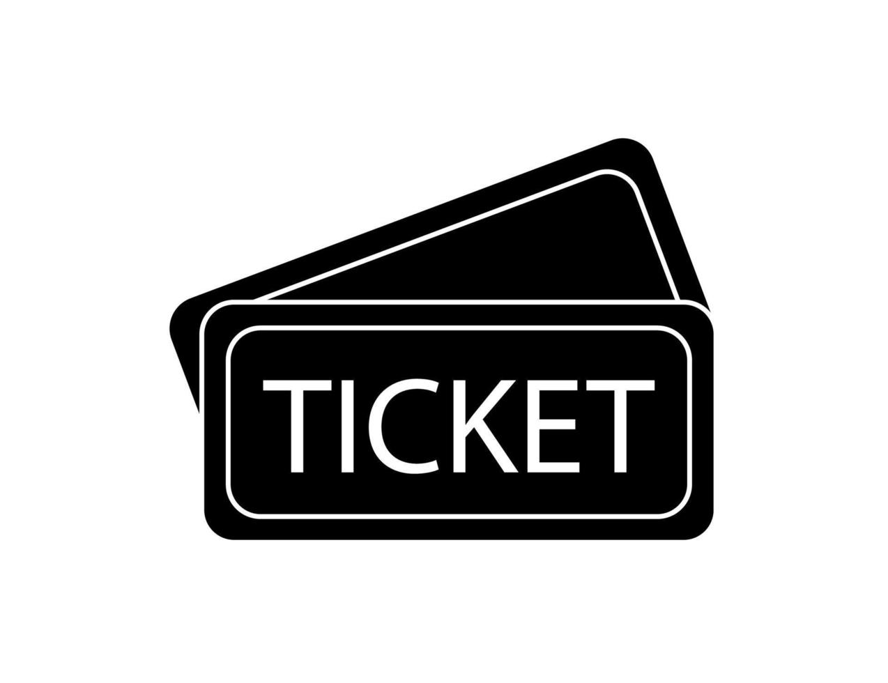 Black Ticket isolated on white background. Ticket for web design. Eps10 vector