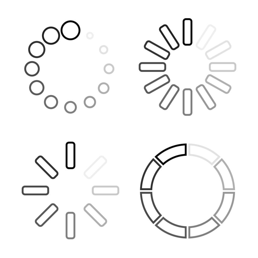 loading icons set. load icons in linear design. load. load icons. loading vector icons. Eps10