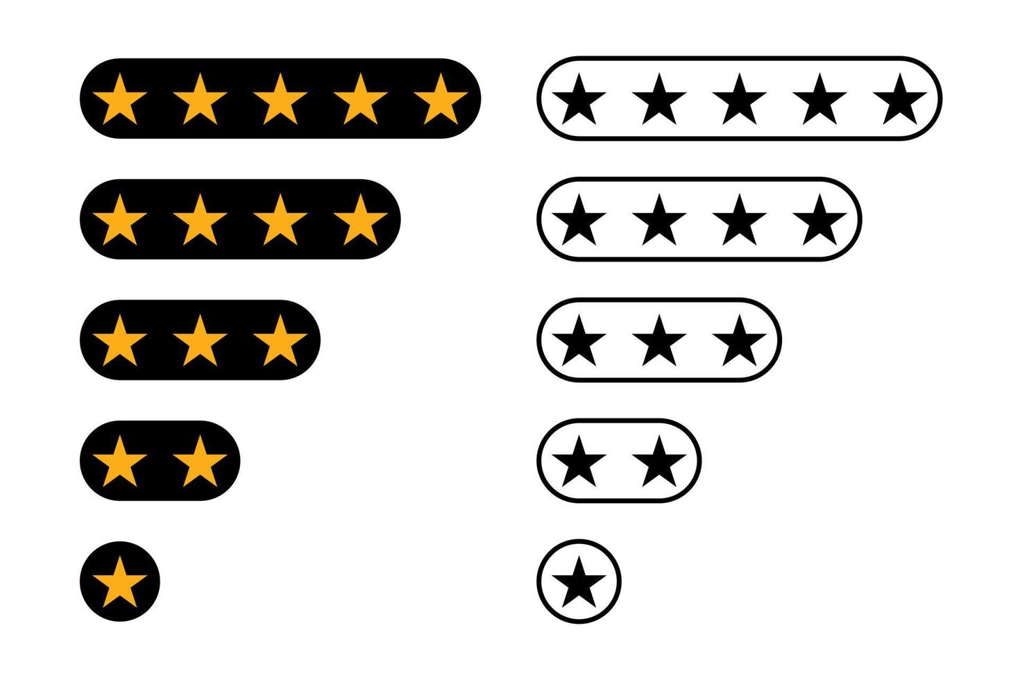 Rating stars in trendy flat and lines design. Feedback concept. Rating stars business concept. Vector illustration