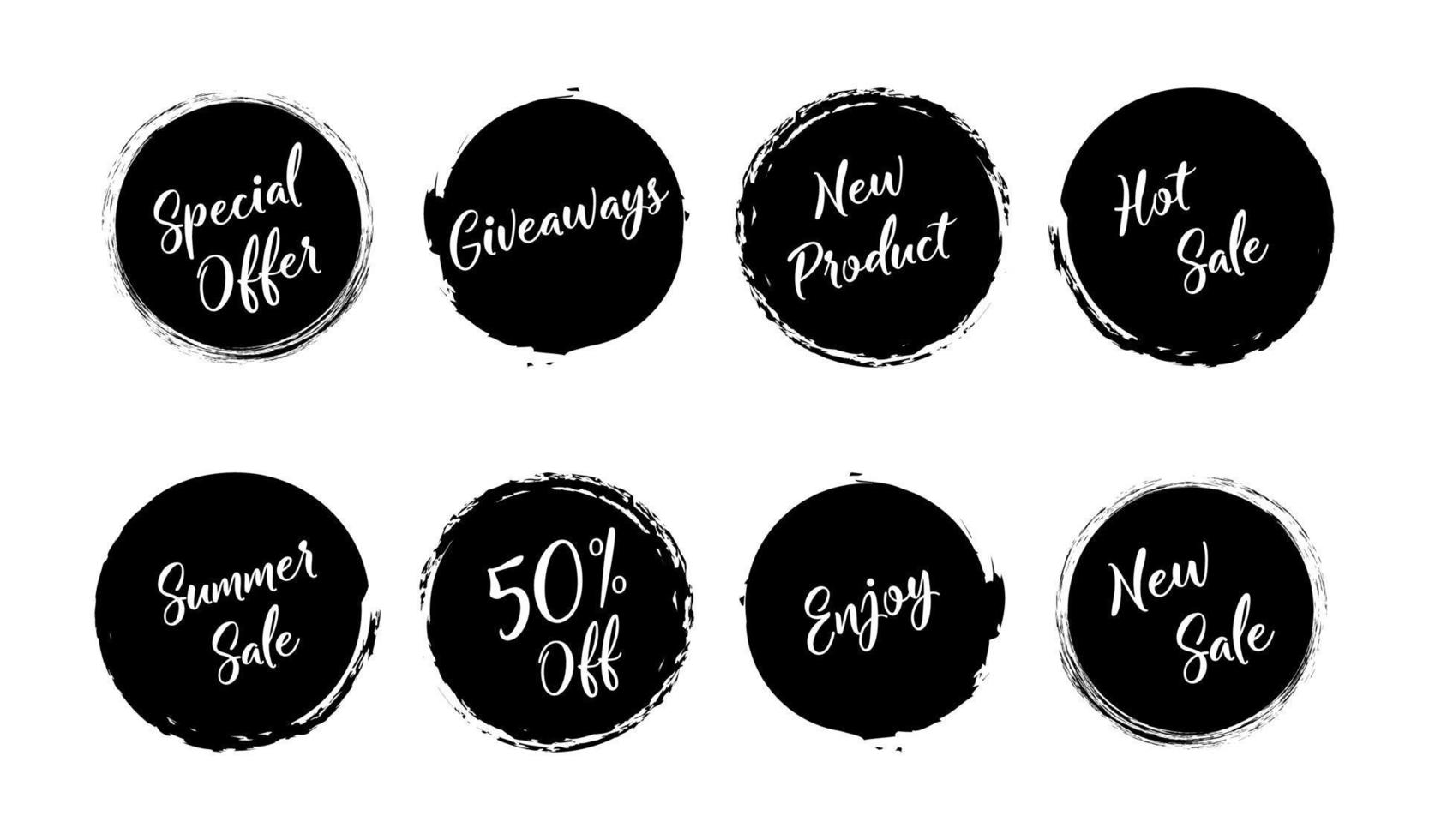 Sale. Summer sale. Giveaway. Special offer. New sale. Grunge style black colored on white background. Eps10 vector