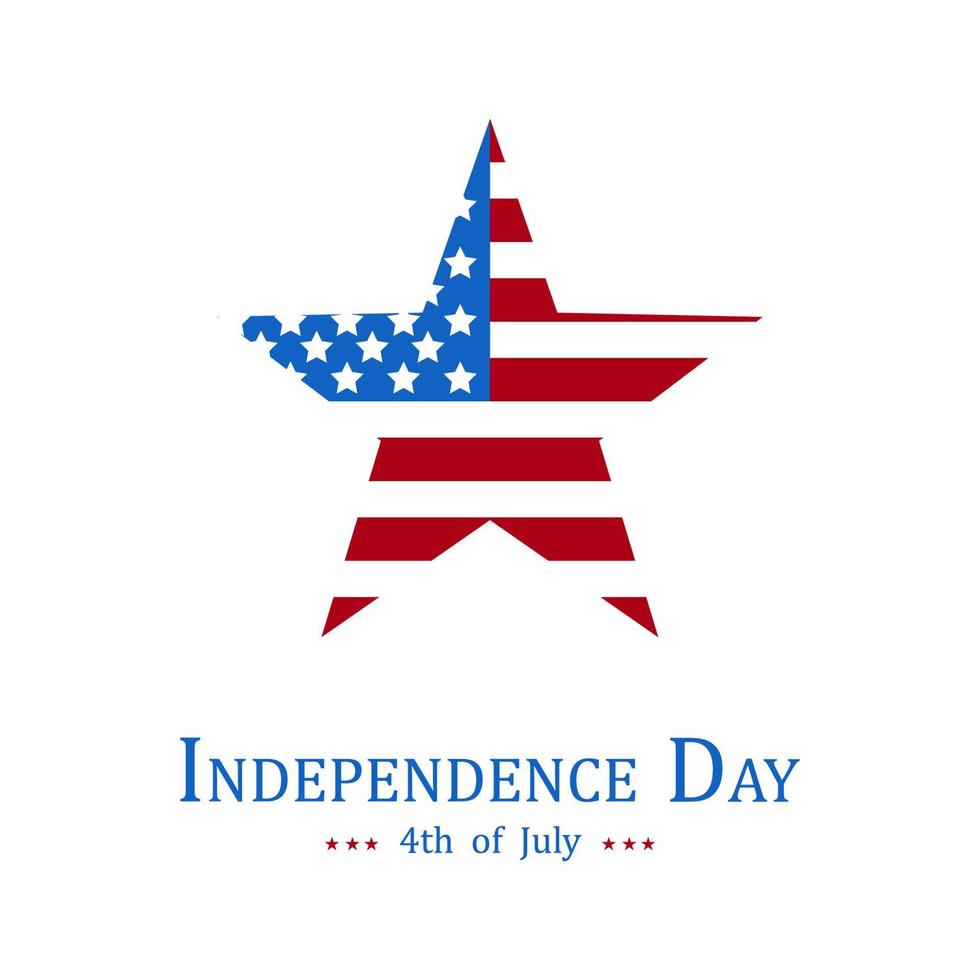 July Fourth Happy Independence Day America. Poster Banner or greeting card Independence day. Eps10 vector