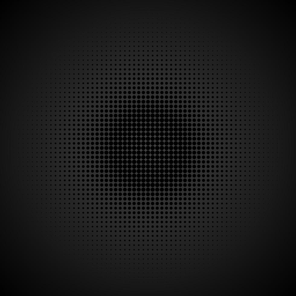 Black Abstract Background with Halftone Dots texture. Vector illustration