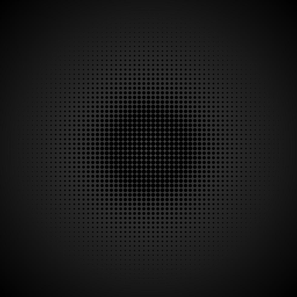 Black Abstract Background with Halftone Dots texture. Vector illustration