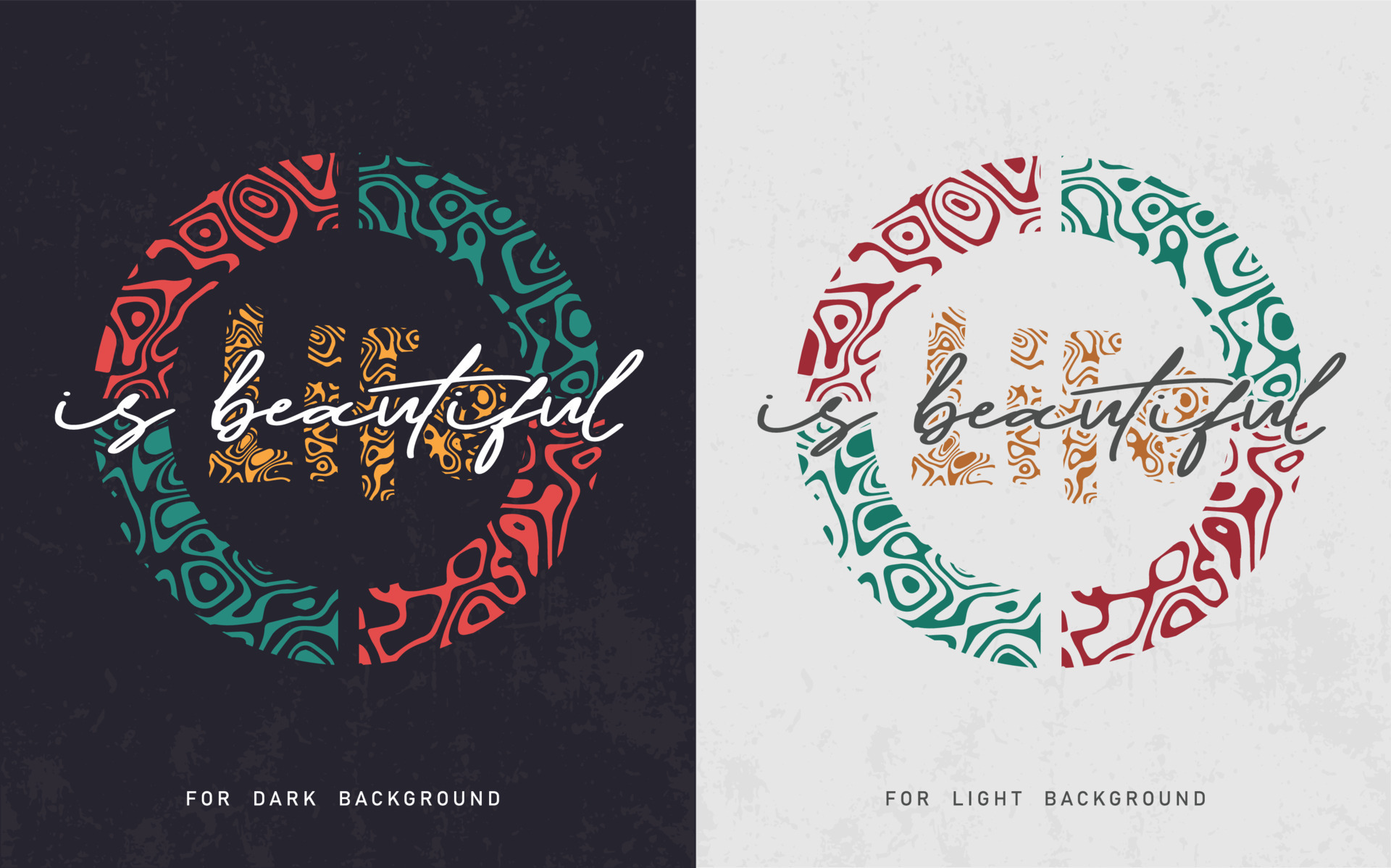 Life is beautiful typographic quotes t shirt design template 12648729