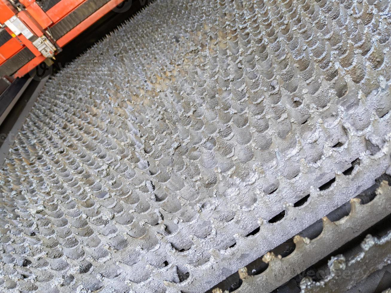 inside of empty cnc laser cutting machine - without workpiece metal sheet photo