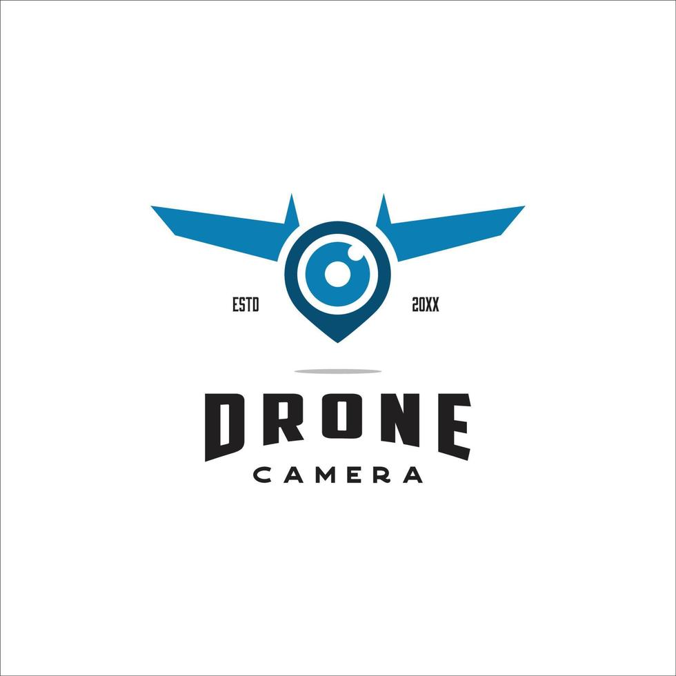 logotipo de la cámara del dron vector