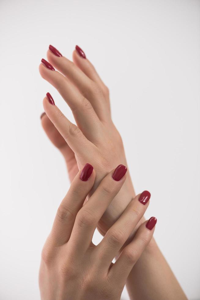 closeup of hands of a young woman photo