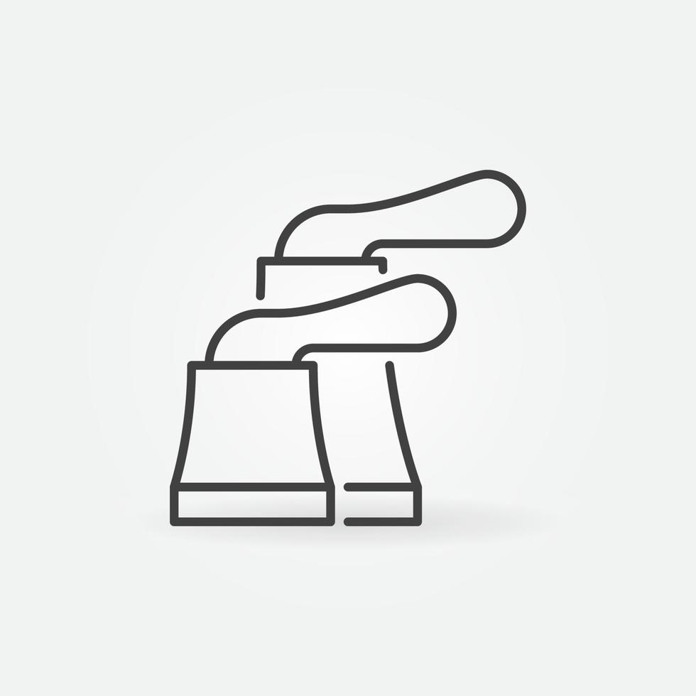 Factory Pipes with Smoke vector thin line concept icon