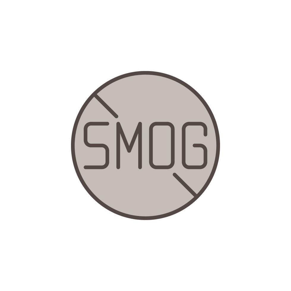 Smog Prohibition or Ban vector concept modern colored icon