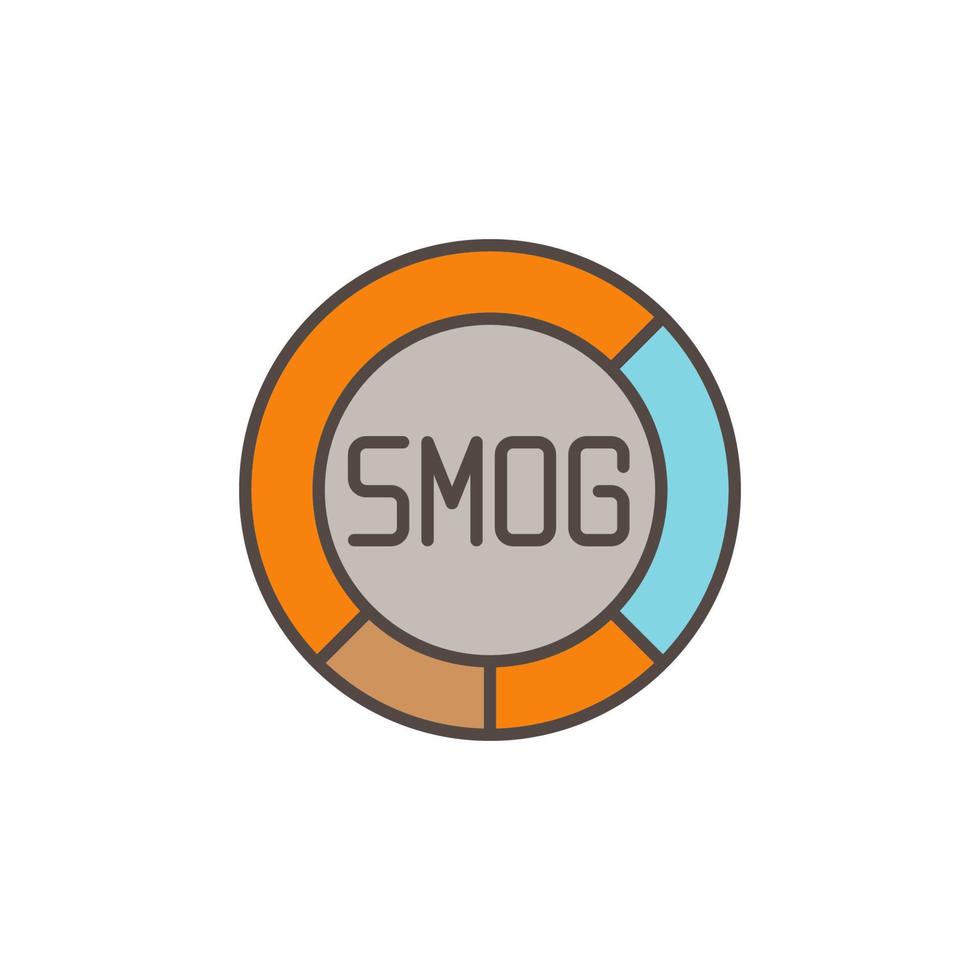 Smog or Smoke Fog Pie Chart vector concept modern icon