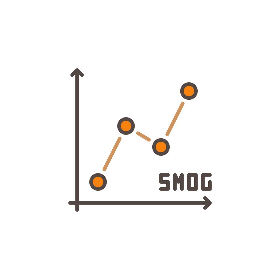 Smog or Smoke Fog Graph vector concept modern icon