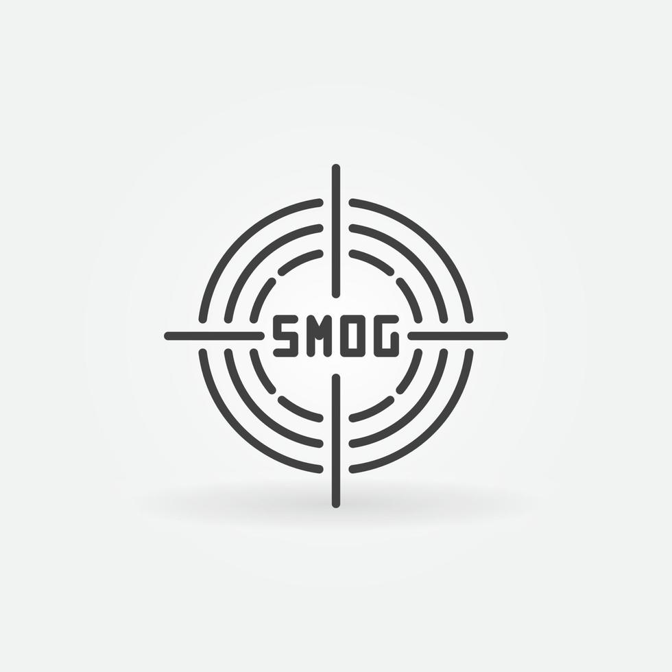 Smog Target vector Smoke Fog Aim concept linear icon
