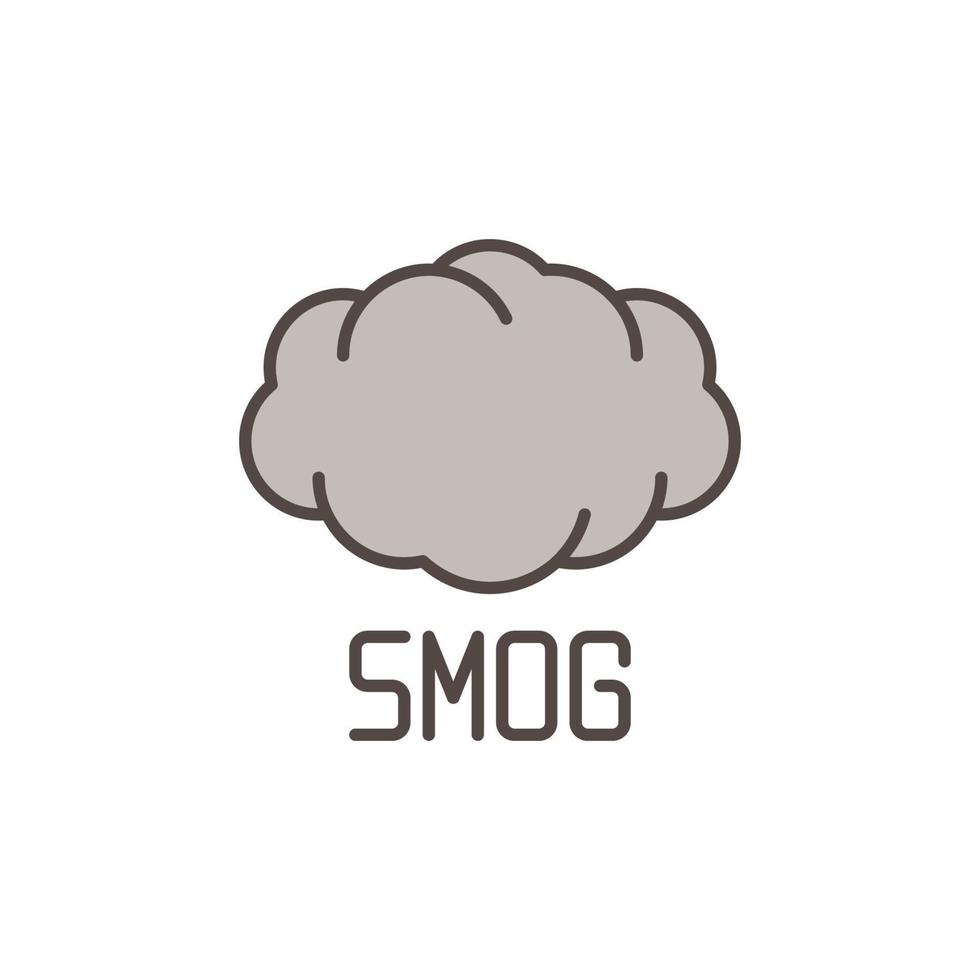 Smog or Smoke Fog vector concept modern icon