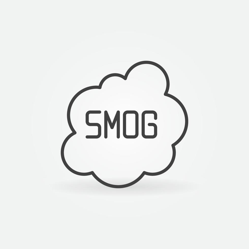 icono o logotipo de concepto de vector lineal de smog