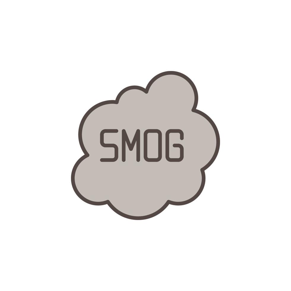 smog o humo niebla vector concepto icono moderno