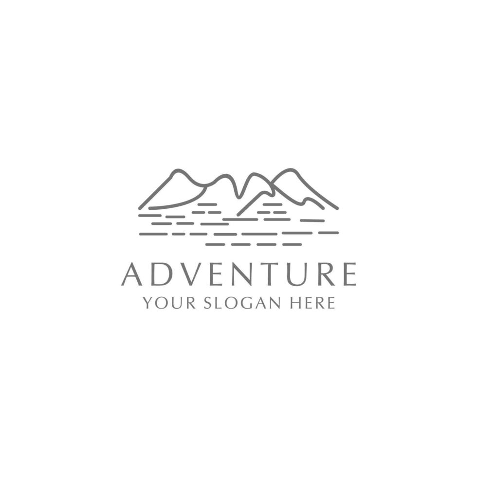 Mountain hidden logo icon design vector
