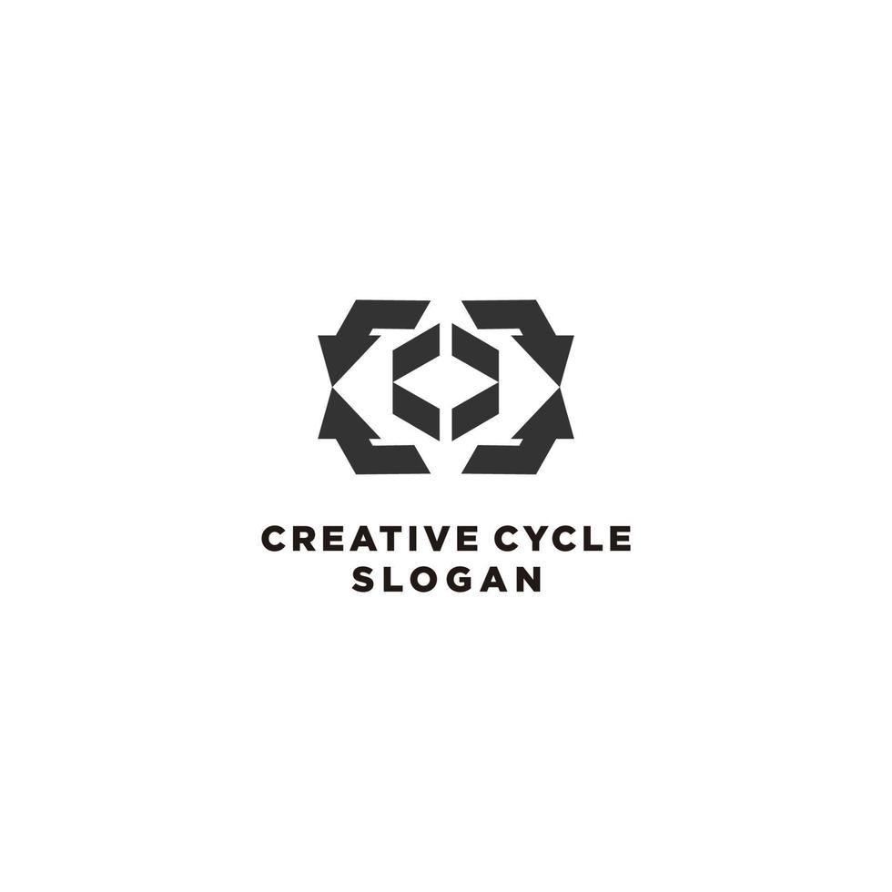 Creative Cycle  logo icon vector image