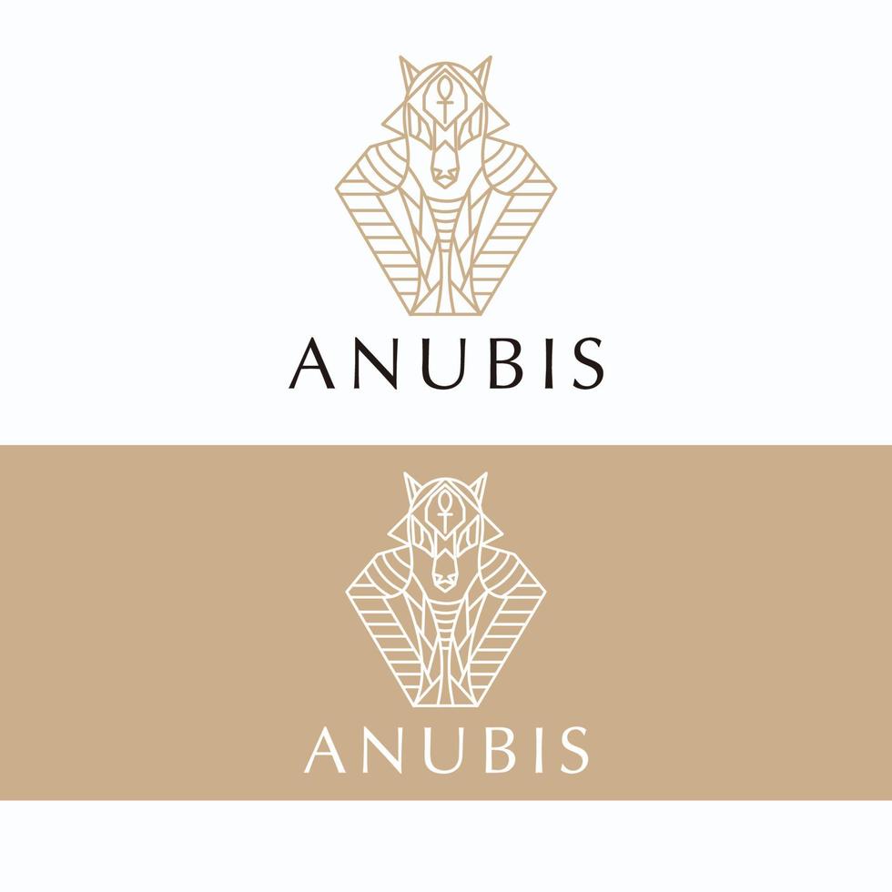 imagen vectorial del icono del logotipo de anubis vector