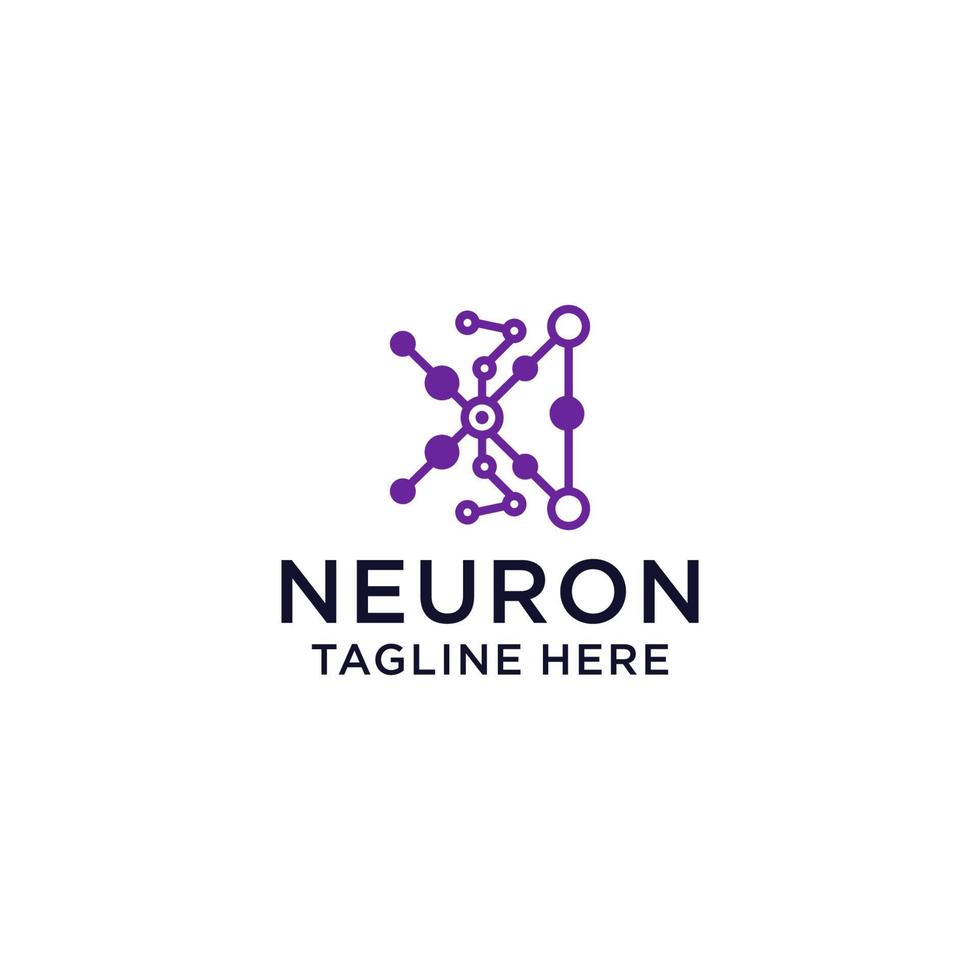 Neuron logo icon vector image