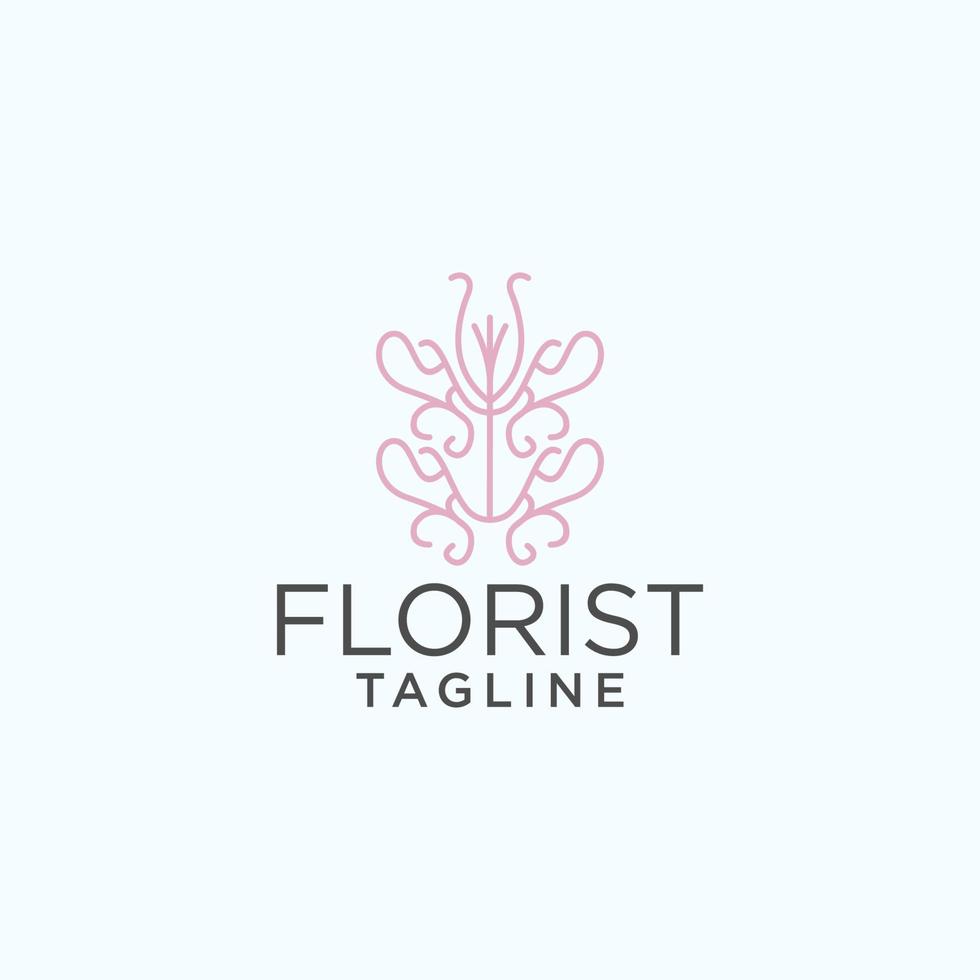 Florist logo icon design vector