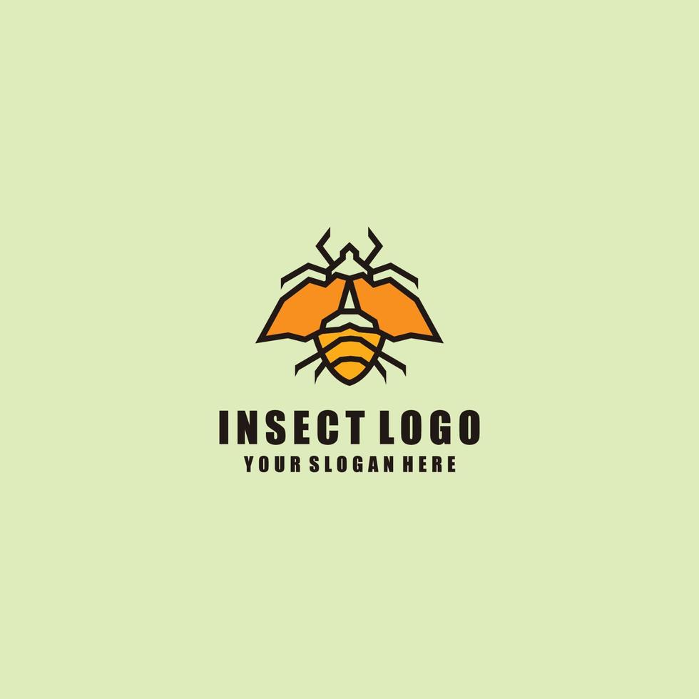 imagen vectorial del icono del logotipo de insecto vector