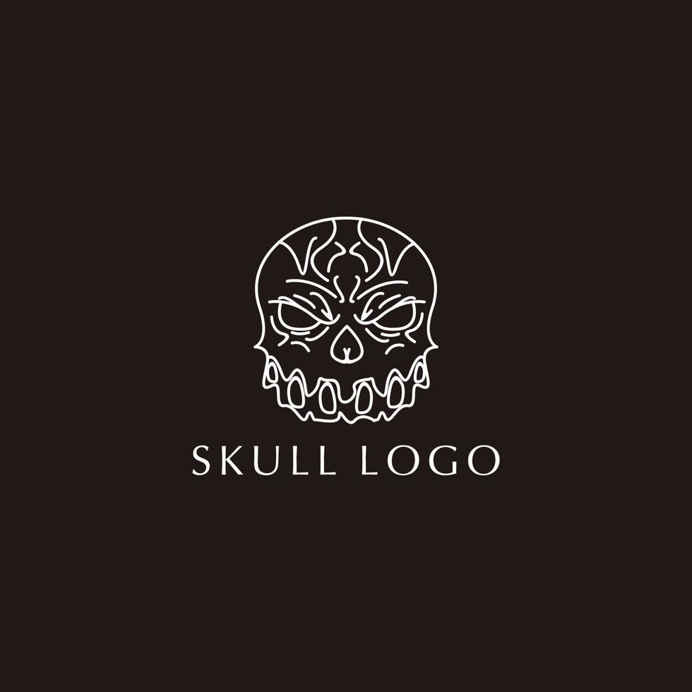 Skull logo icon vector image