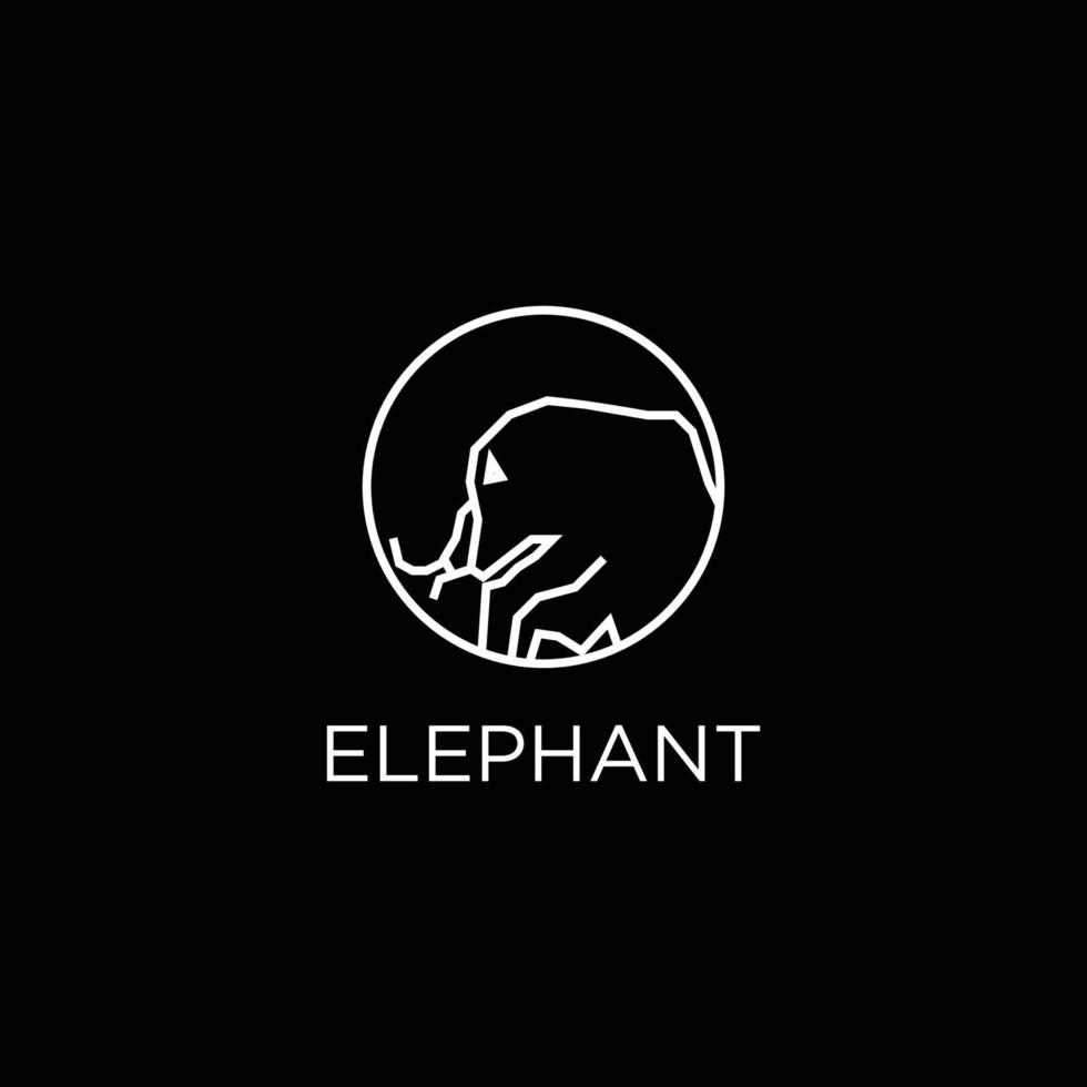 imagen vectorial de icono de logotipo de elefante vector