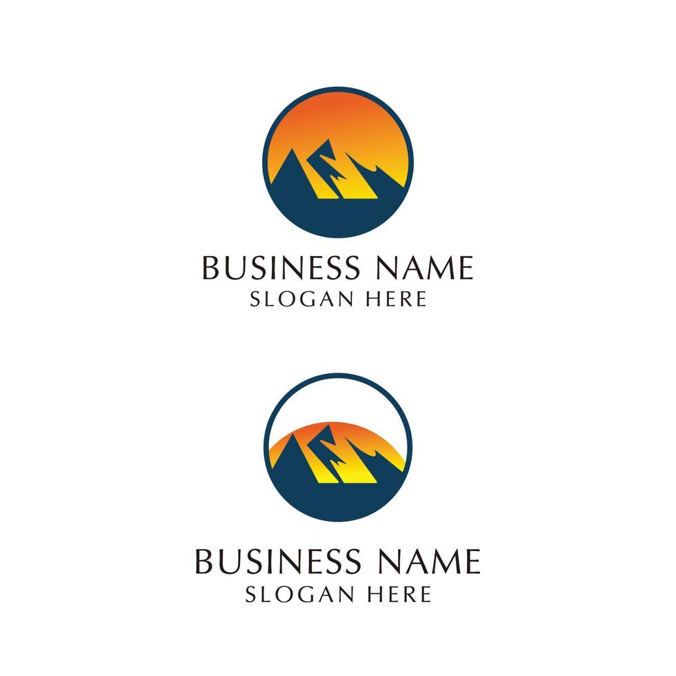 Mountain logo design icon template vector
