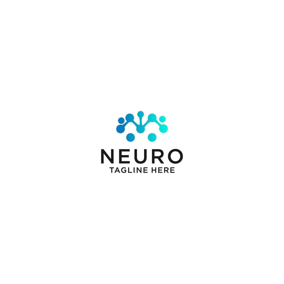 Neuron logo icon vector image technology
