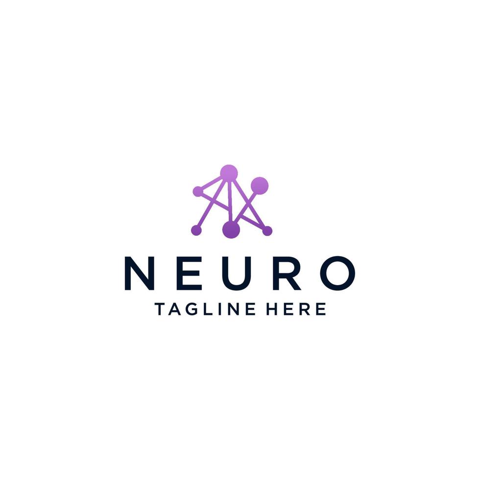 Neuron logo icon vector image
