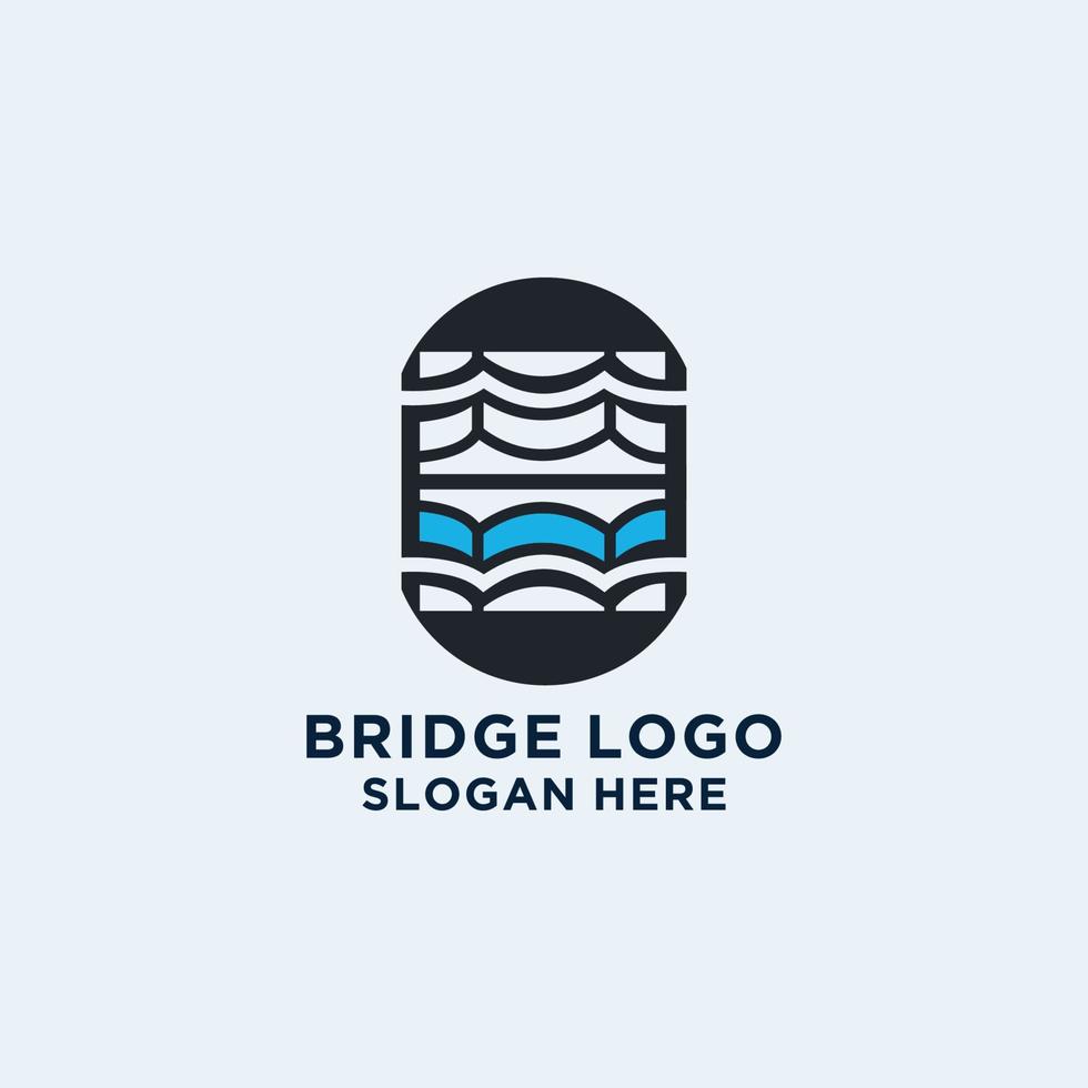 la imagen vectorial del icono del logotipo del puente vector