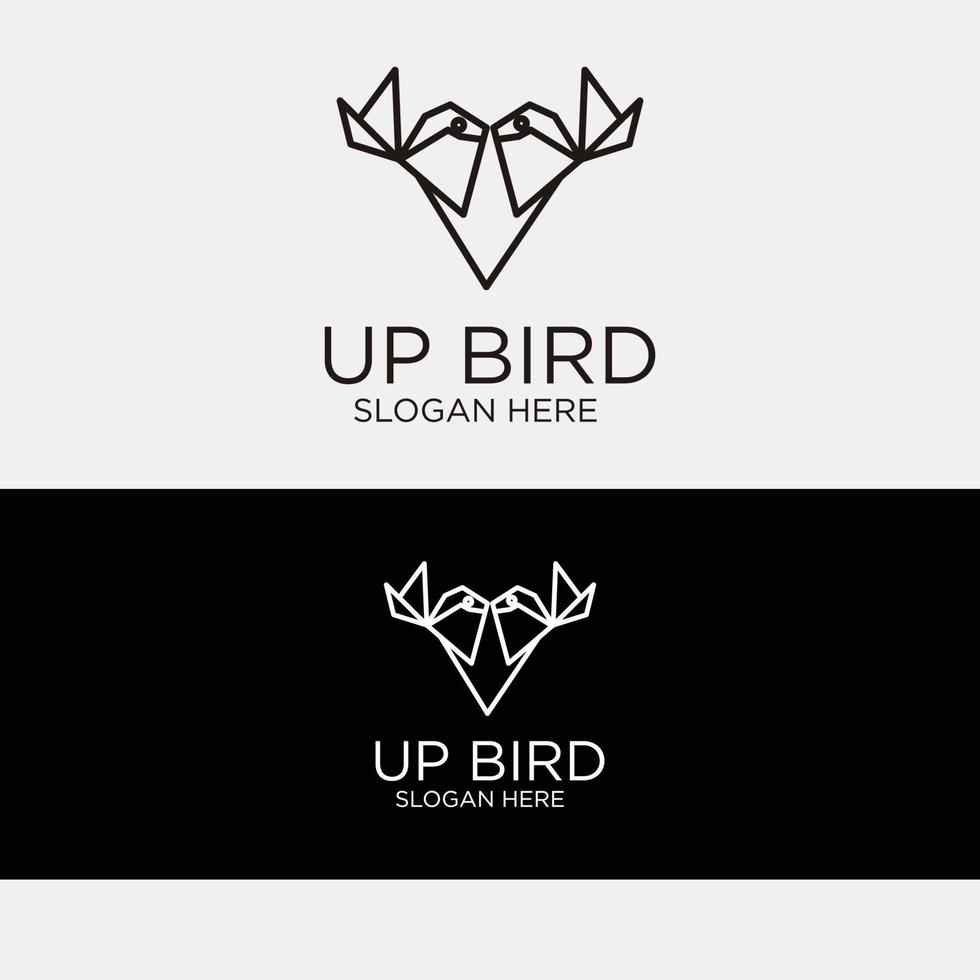 Up bird logo design icon template vector
