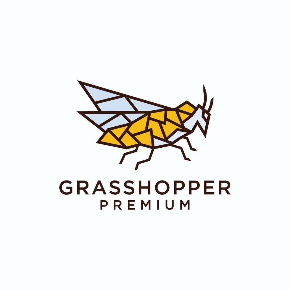 Grasshopper logo design icon template vector